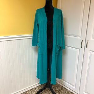 LuLaRoe Teal Sarah Cardigan